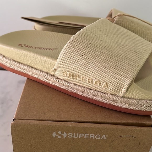 BNWT SUPERGA Slides Organic Canvas Rope - Picture 3 of 6